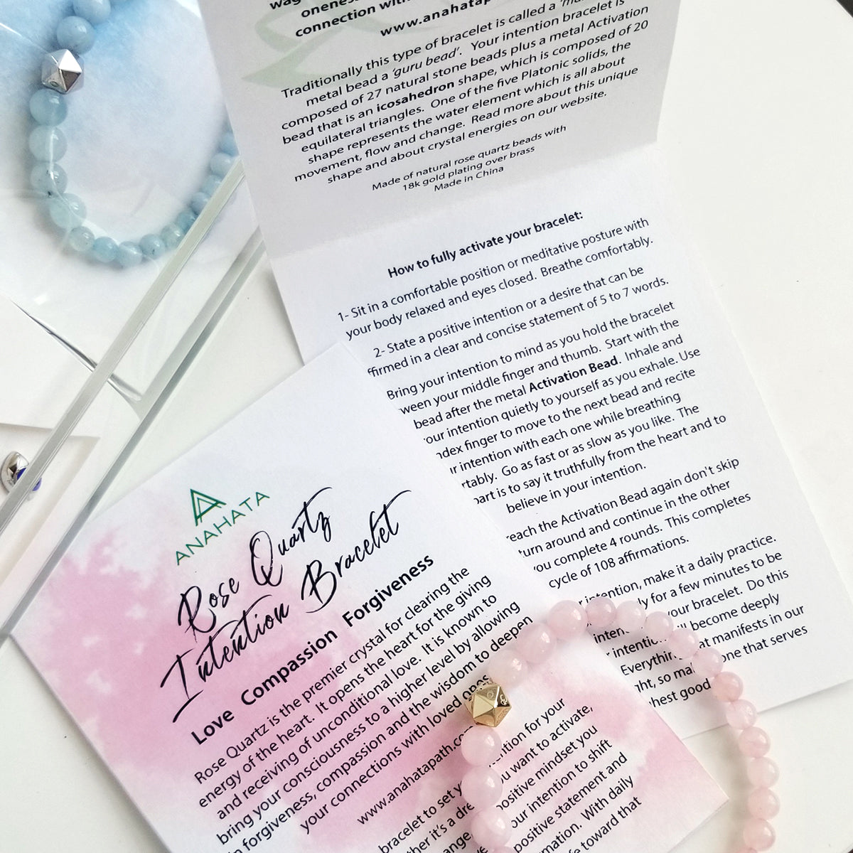 Ice Flake Quartz Crystal Intention Bracelet