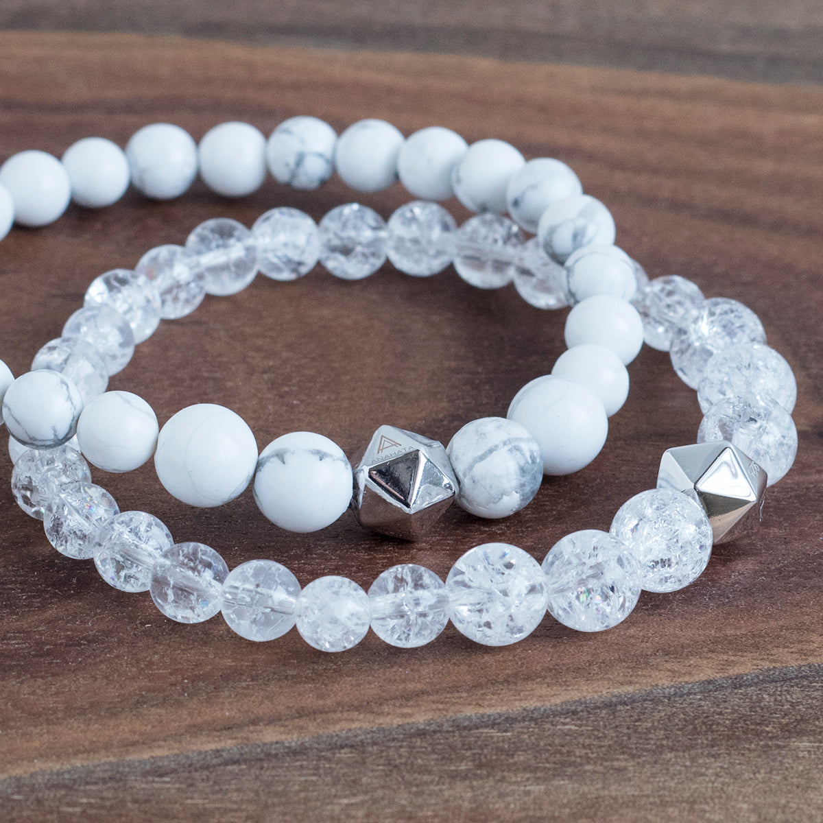 Ice Flake Quartz Crystal Intention Bracelet