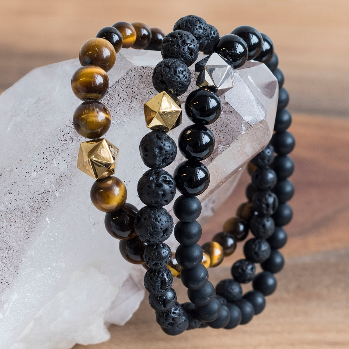Black Lava Intention Bracelet