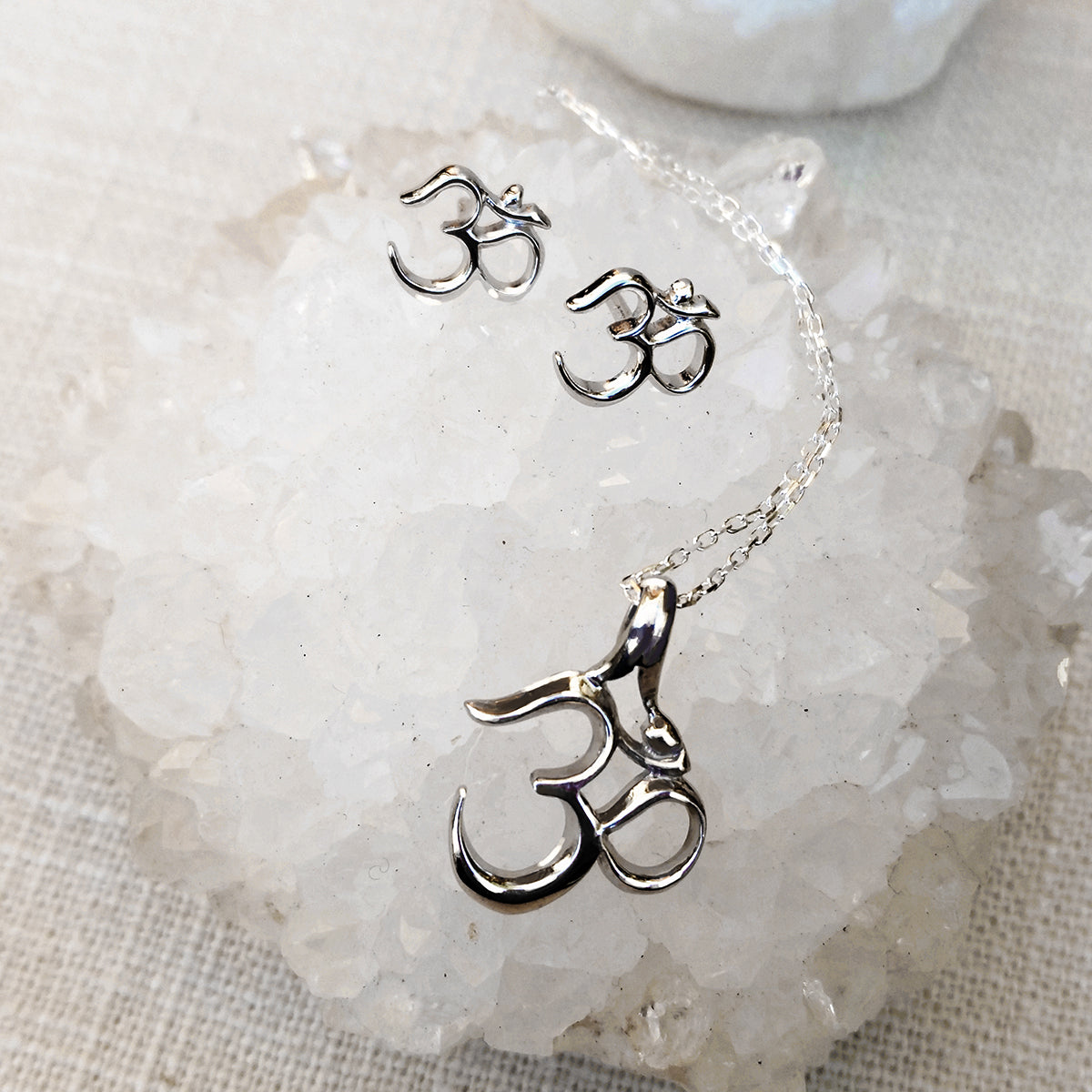 Mini Om Earrings