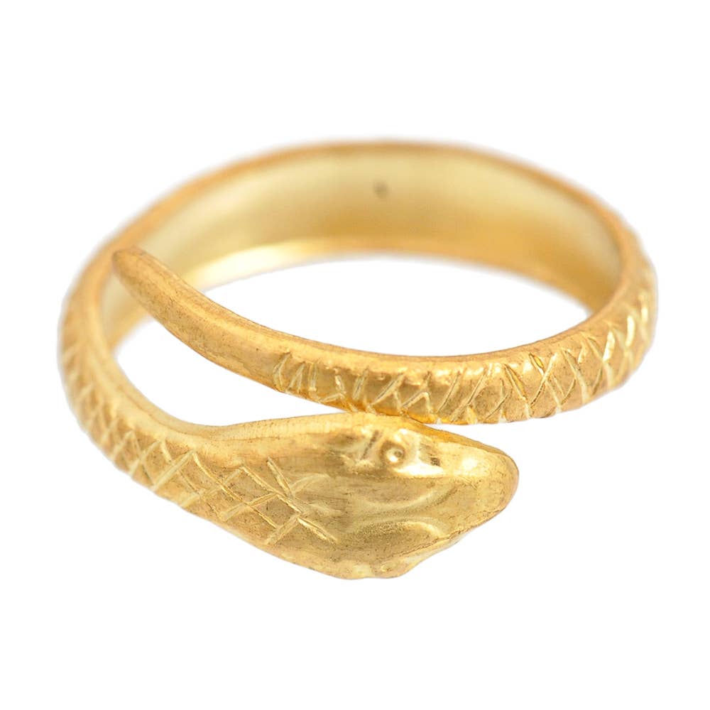 Gold Serpent Snake Ring