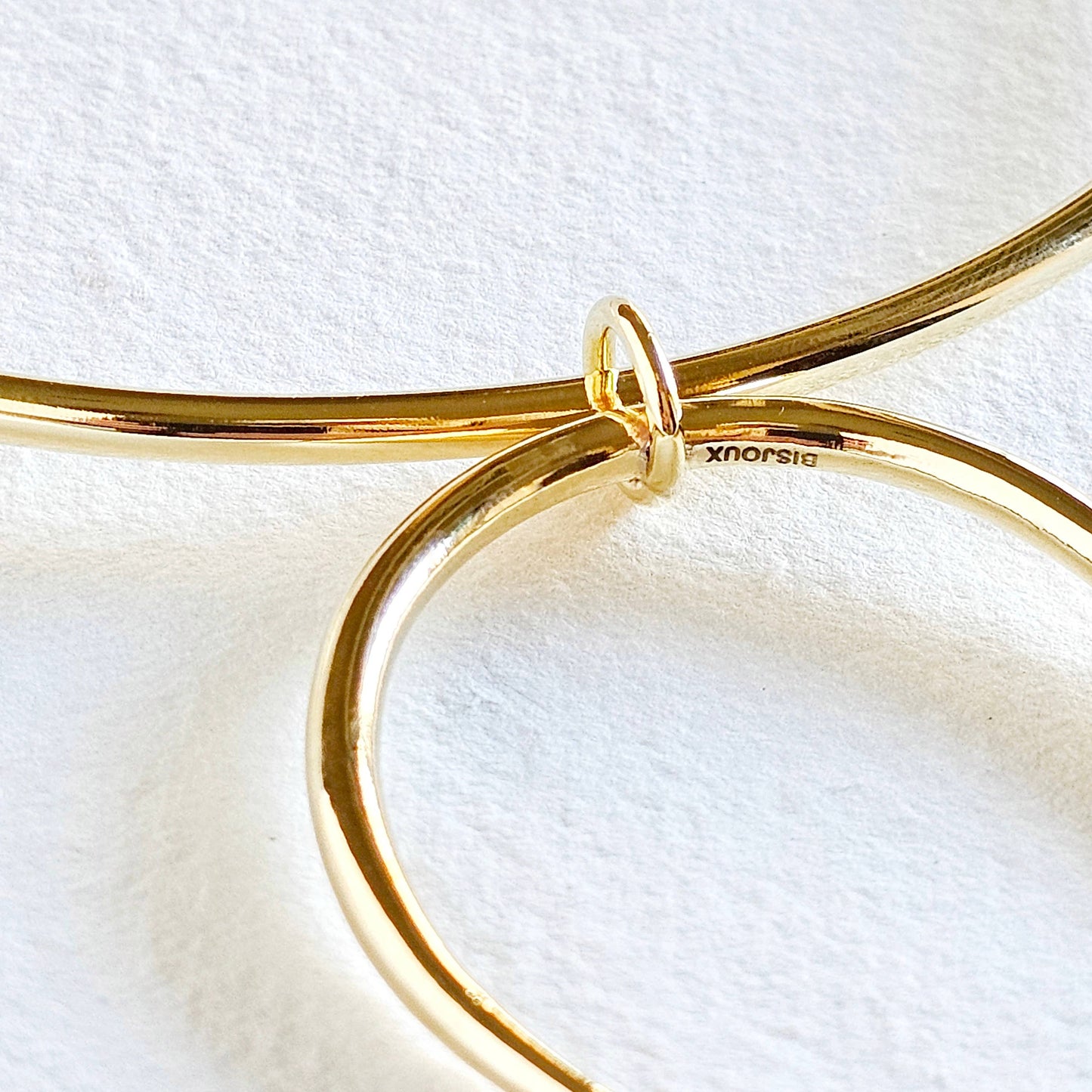 Solid brass smooth minimal collar arc claw necklace talan