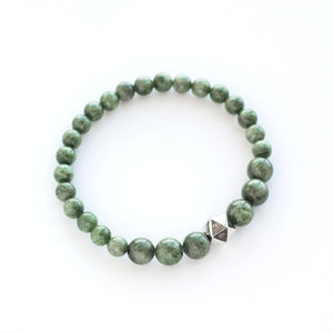 chrome diopside beaded bracelet intention bracelet Anahata