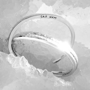 Sat Nam mantra cuff silver cuff bracelet yoga