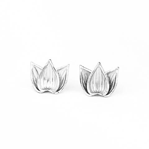 Lotus Blossom Earrings silver