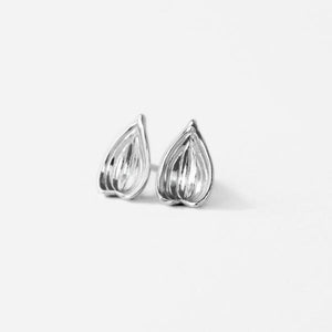Jivan Lotus Petal Earrings silver